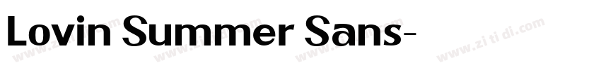 Lovin Summer Sans字体转换